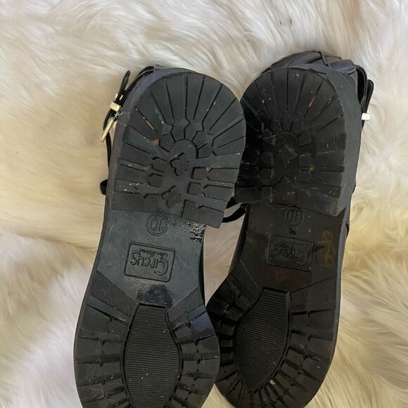 Circus by Sam Edelman Dorothy black combat boots with glittery straps size 10M - Picture 8 of 12